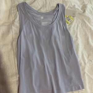 All in Motion Blue Ribbed Fitted Tank Top